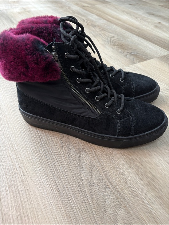Cougar Shoes - Cougar Danica Suede Waterproof Real Rabbit Fur Winter Sneaker Boot 10 cozy warm